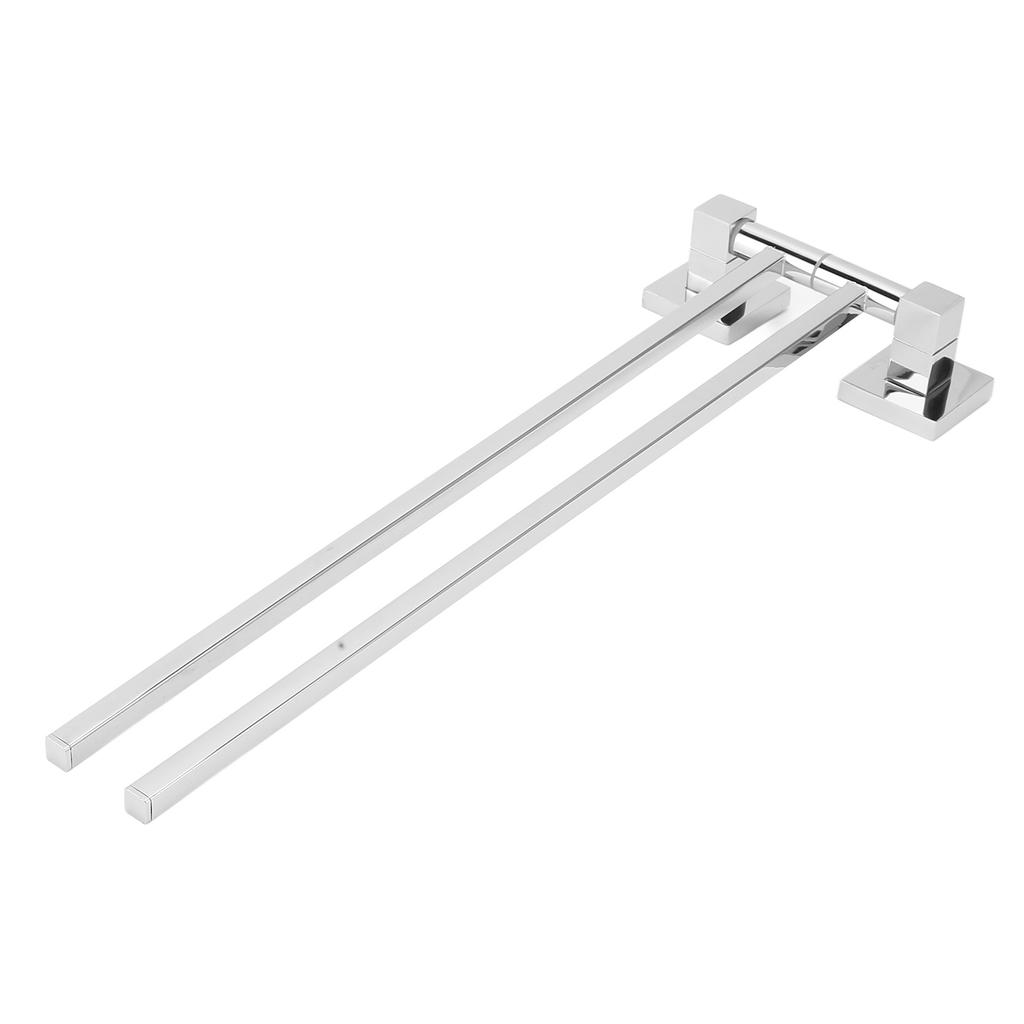 Stainless Steel Towel Rack Bar 180 Degrees  Rotatable Towel Bathrobe Hanger Holder for Bathroom2 Rods