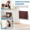 18 Inch Wood Shower Bench Wall Mounted Fold Down Shower Seat Shower Stool for Elderly and Disabled