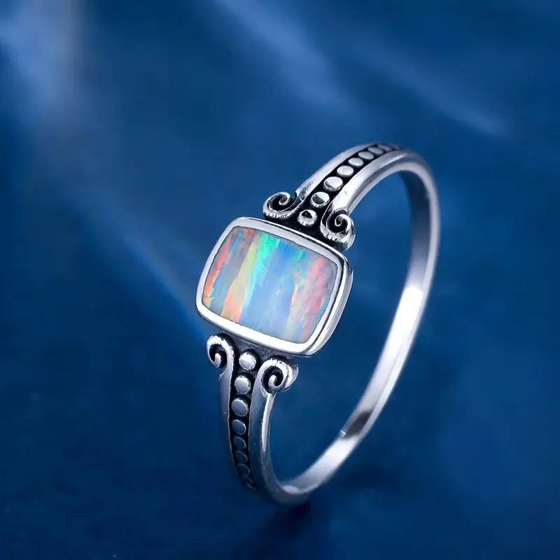 European And American Dazzling Fashion Temperament Square Inlaid Design Ring High-End Sense Niche Light Luxury High-End Jewelry 6
