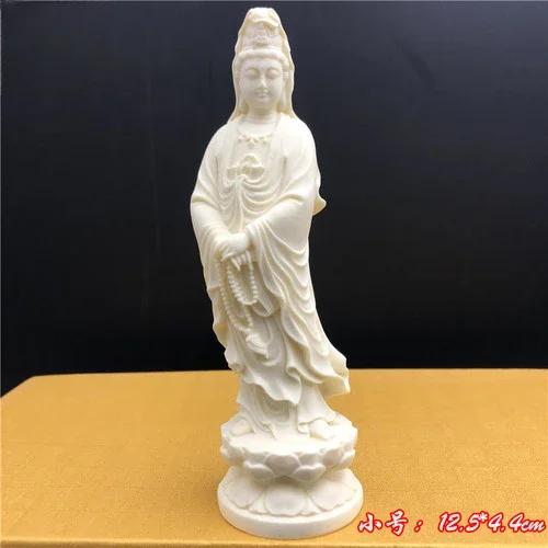 

Vintage nostalgic ivory fruit, South China Sea Guanyin Bodhisattva decoration, home office, lotus shaped Guanyin Buddha statue