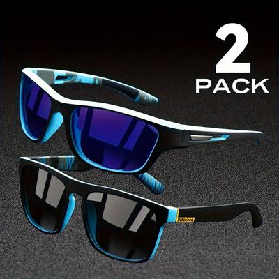 2 Pares de Óculos de Sol Polarizados com Proteção UV Anti-reflexo Para Festa de Verão, Férias, Viagem, Dirigir, Pesca