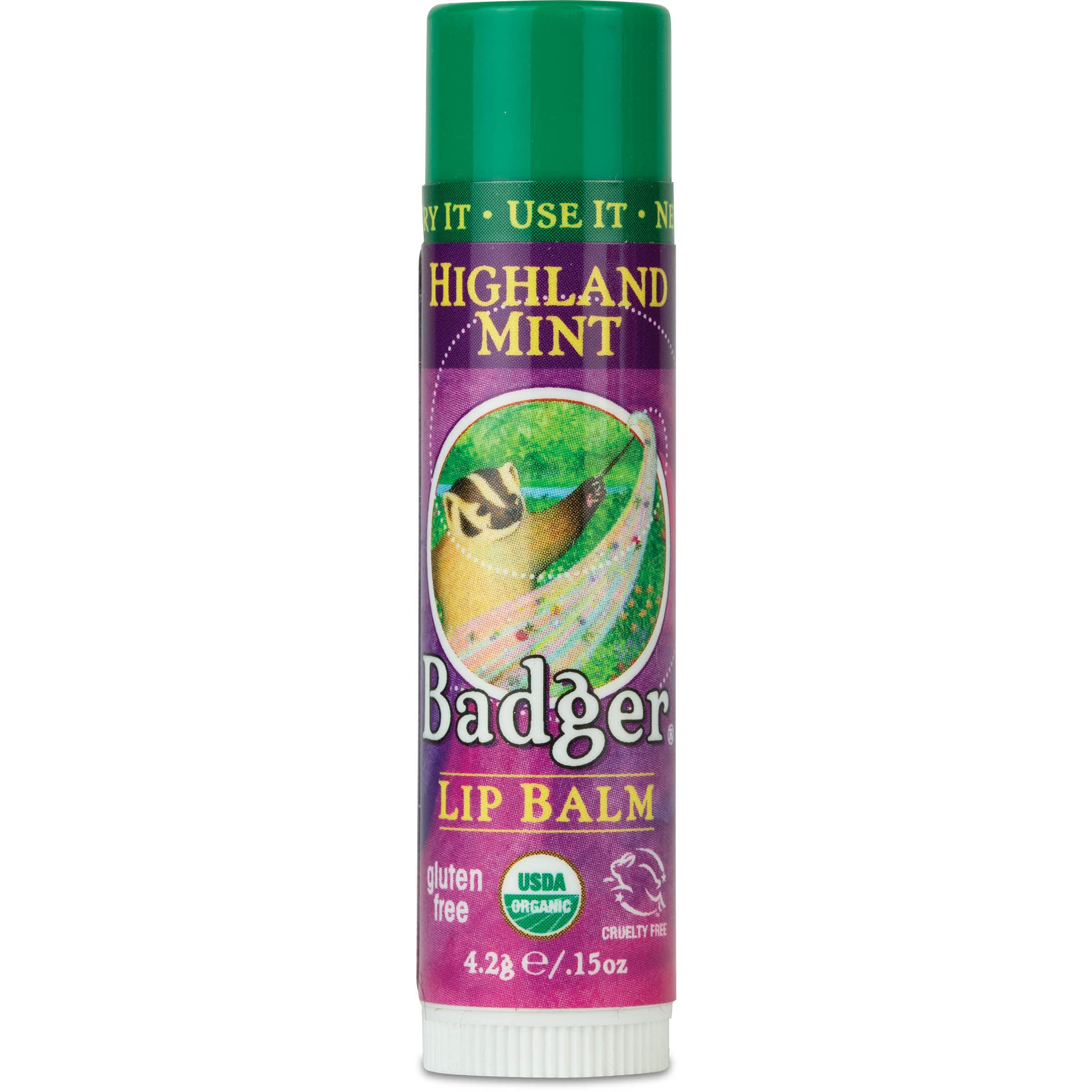 

Badger Classic Lip Balm Stick 4.2g Highland Mint