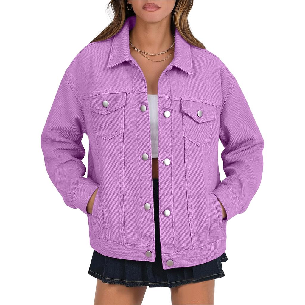 Stylish Women's Denim Jacket, Casual And Versatile, In A Relaxed, Boyfriend .