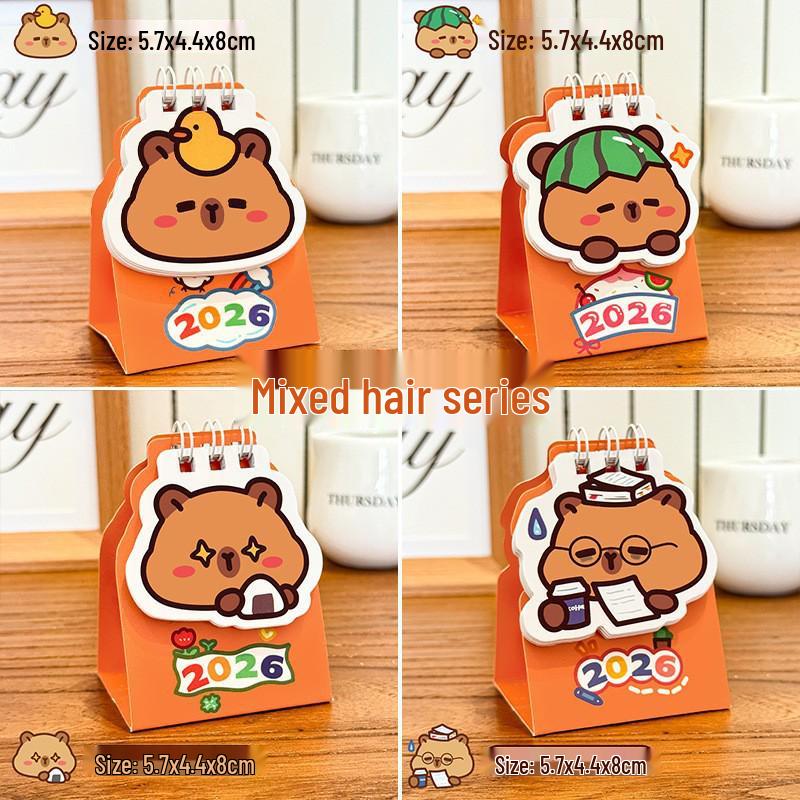 

2026 Animal-Shaped Mini Desktop Calendar and Student Planner November 2025 - December 2026