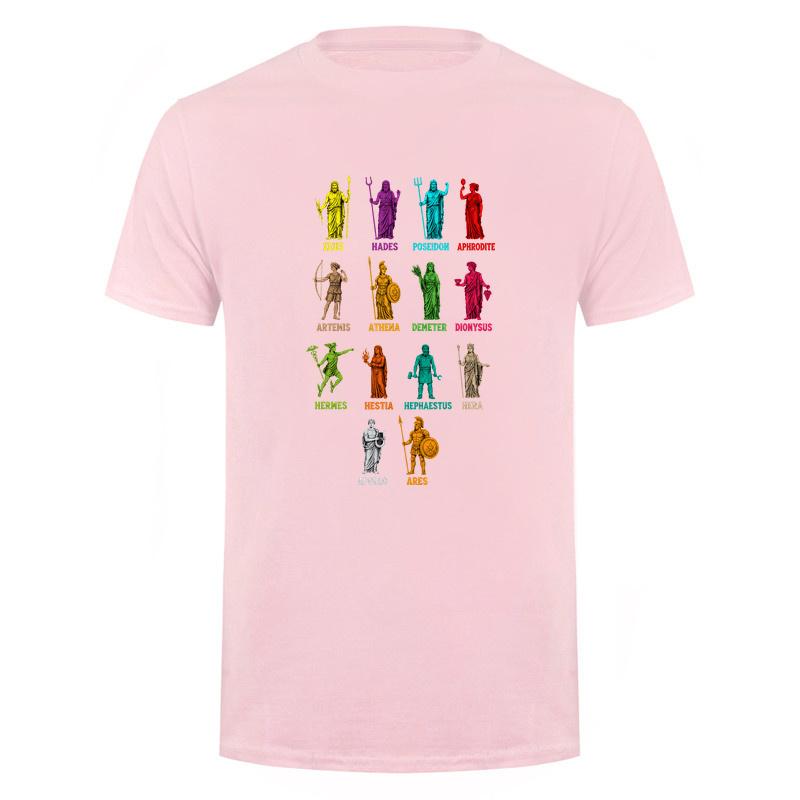 Greek Mythology Gods Of Greece T Shirt Colorful Ancient Gods Graphic Tshirts Unisex Vintage Style Da817