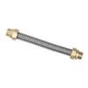 G3/4 Male Thread Air Conditioner Connecting Pipe Stainless Steel Corrugated Hose for Fan Coil Water