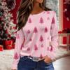 Women's Daily Casual Long-sleeved Printed O-neck Top