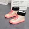 Water shoes low-top transparent rain shoes women's rain boots students short tube low tube rainproof anti-skid rubber shoes