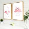Watercolor Flamingo Canvas Painting Modern Living Room Bedroom Study Art Decor