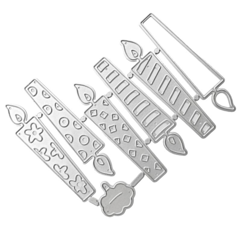 Birthday Candle Die Cut Metal Embossing Stencils Carbon Steel Cutting Dies for Card Making Scrapbooking Craft Project