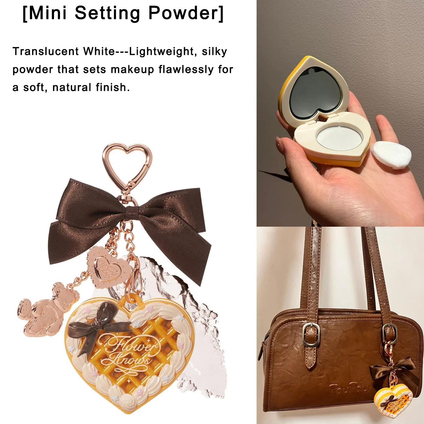 

FLOWER KNOWS SWEETIE BEAR Мини-пудра для лица с медом, кулон-подвеска, макияж, осветляющая, стойкая, матирующая, пудра-основа, косметика костяной
