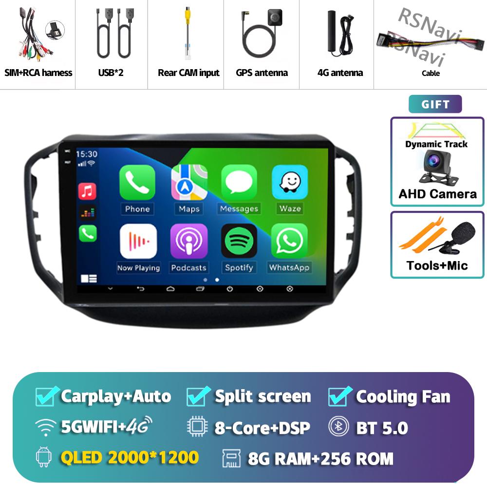 Android 14 Carplay Auto For Chery Tiggo 5 2014 - 2018 Car Radio Player Multimedia Stereo AI Voice 360 Camera Navigation Video BT