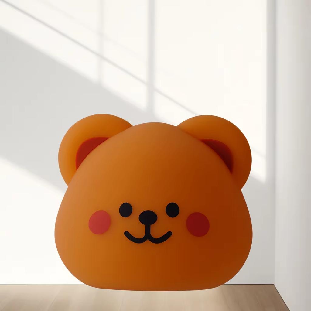 Cartoon Silicone Night Light for Kids Bedroom USB Rechargeable Soft Touch Animal Lamp Nursery Gift
