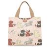 Cute Canvas Lunch Bag Large Capacity Waterproof Tote Bag Print Lunch Box Handbag for Women