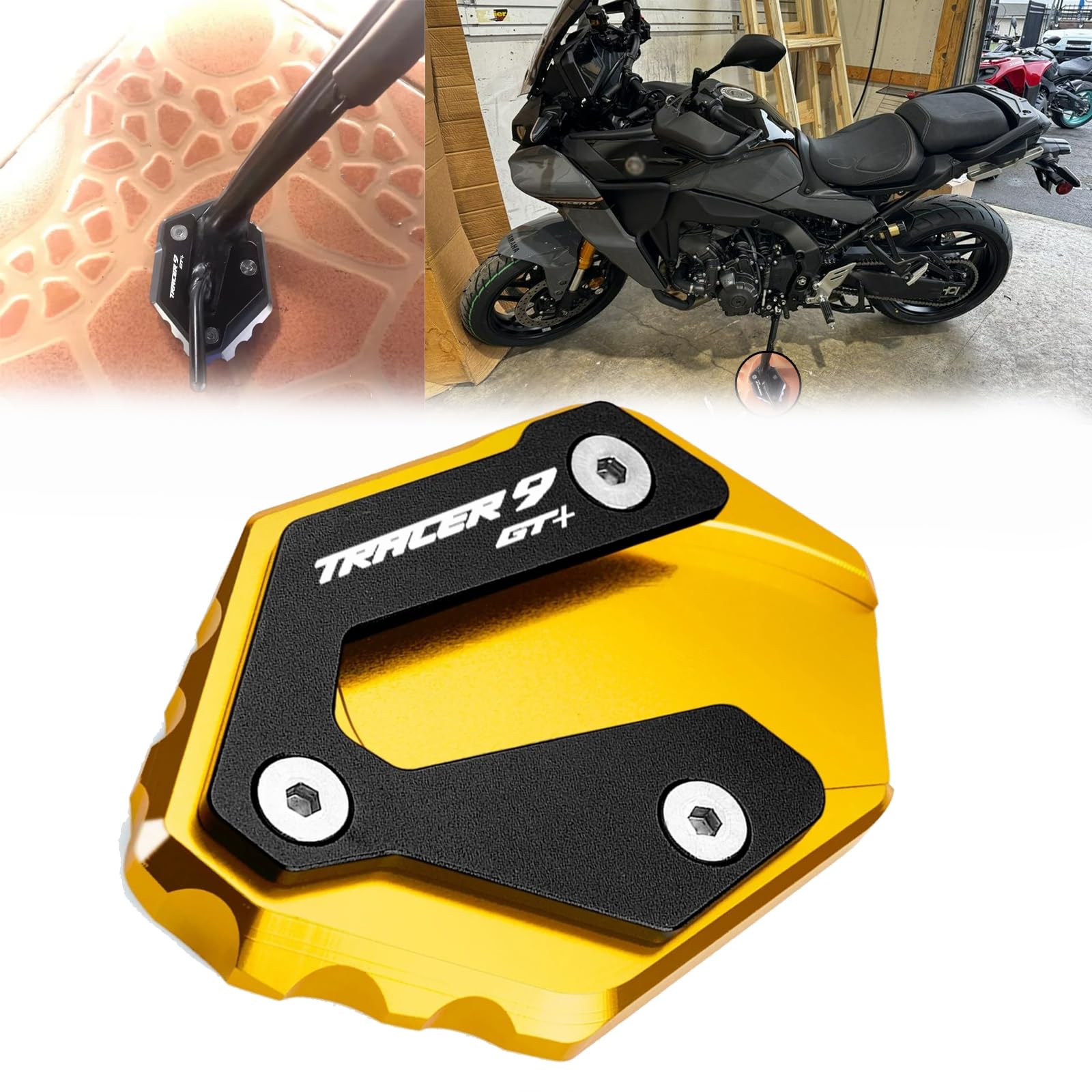 

DOMOPAY For TRACER9GT+ Travers9gt+ Tracer 9GT+ 2022 2023 2024 2025 Motorcycle Bracket Bracket Board Foot Expansion Pad Suitable (Gold) золотой