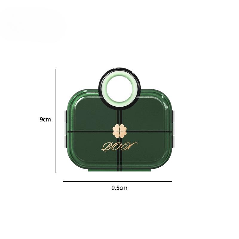Portable Mini Medicine Box Sealed and Moisture-proof Eight-compartment Medicine Packaging and Storage Box
