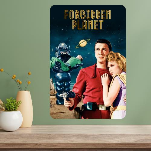 Forbidden Planet Classic Movie Metal Poster Sign 20x30cm（7.8x11.8inch）