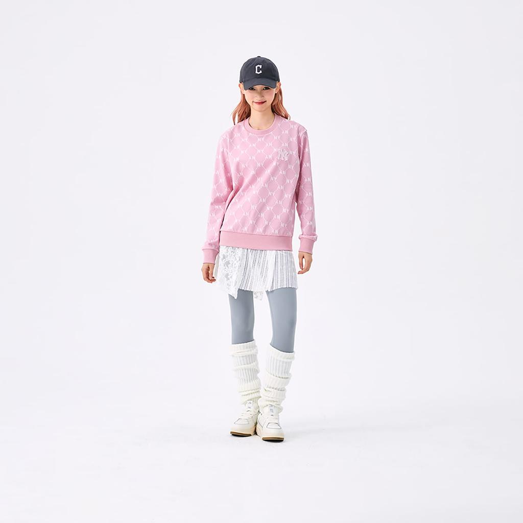 MLB MONOGRAM SS25 Sweatshirt Unisex Pink 3AMTM0151-50PKM