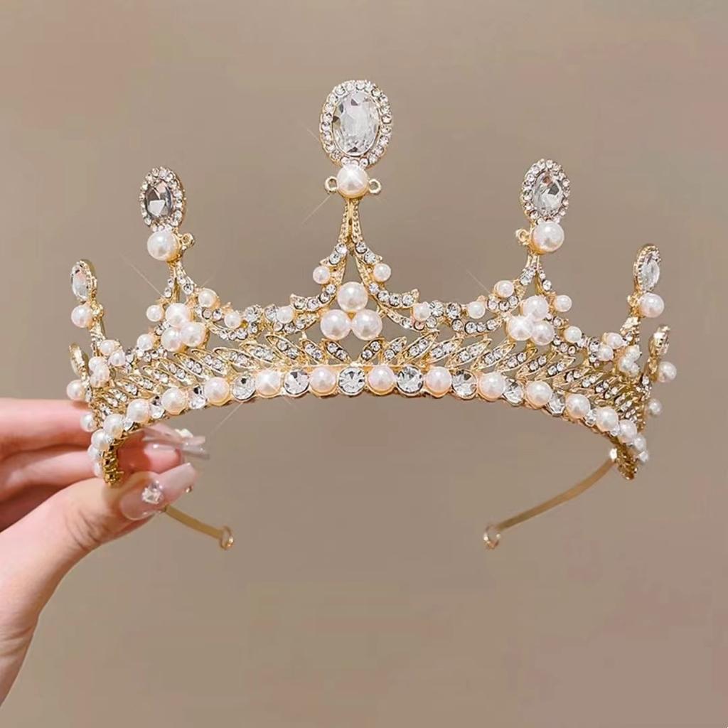 Birthday Crown Headwear Princess High-End Crown Girls Hairpin Headband Children Little Girl Headband Bridal Hair Accessories