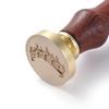 1pc DIY Scrapbook Brass Wax Seal Stamp and Wood Handle Sets Crown Golden 8.9x2.5cm Stamps: 25x14.5mm