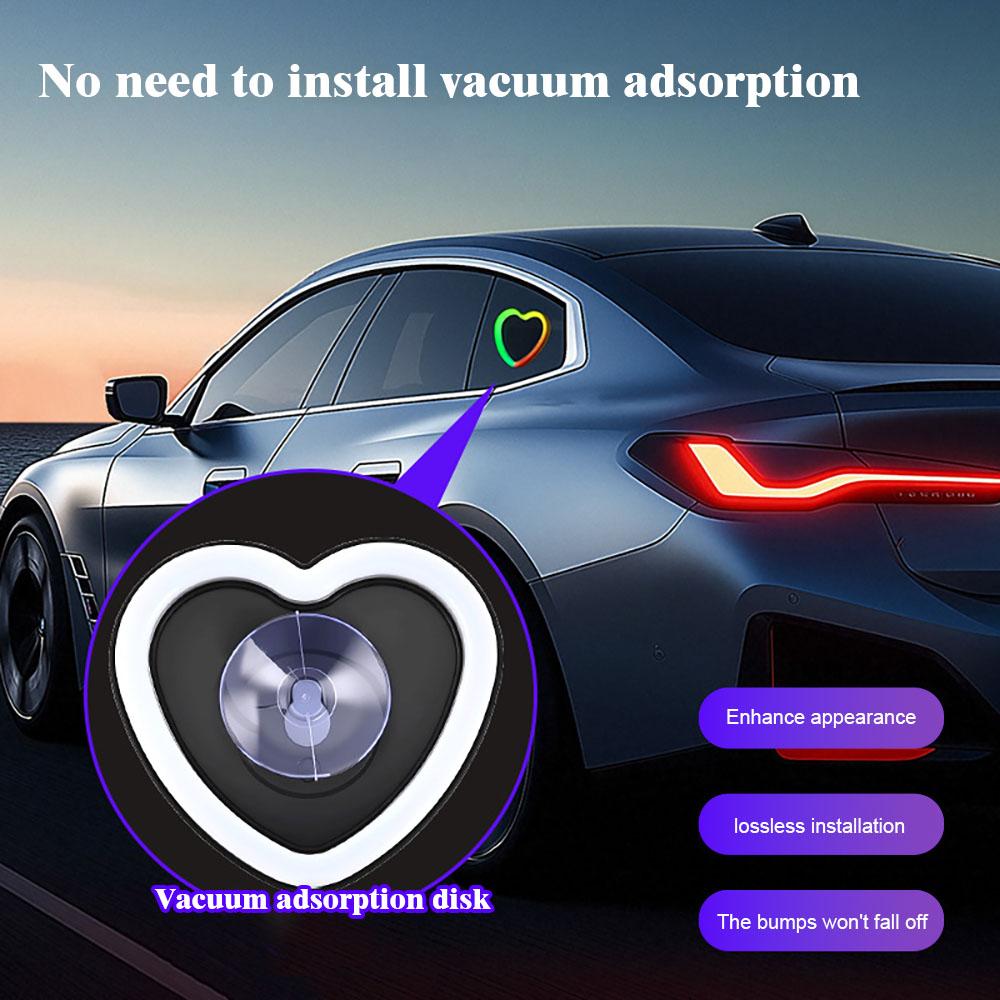 USB RGB Sweet Heart Atmosphere Light For APP&Remote Control Car Triangle Window Interior Motor Decoration Modification Neon Lamp