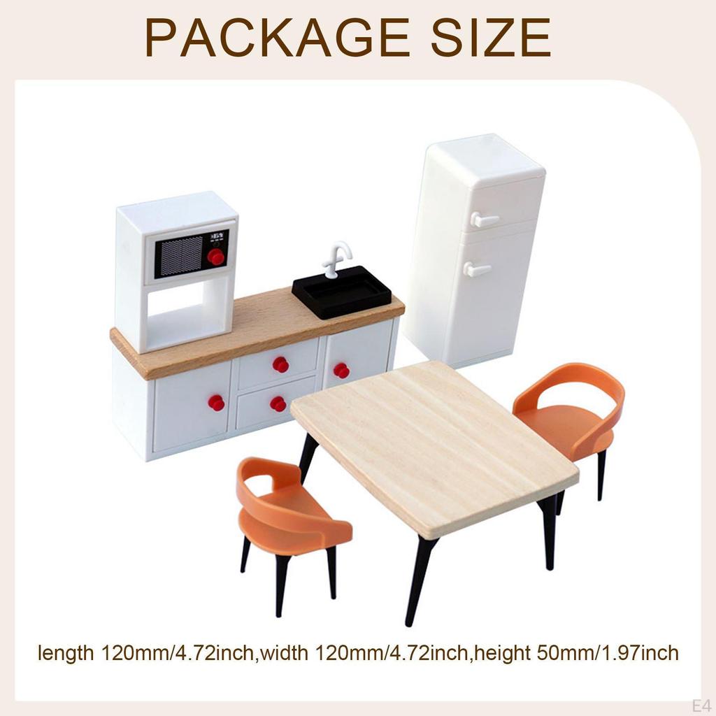 Dollhouse Furniture Set Decor Hobby Crafts Life Scene Props Miniature Toys