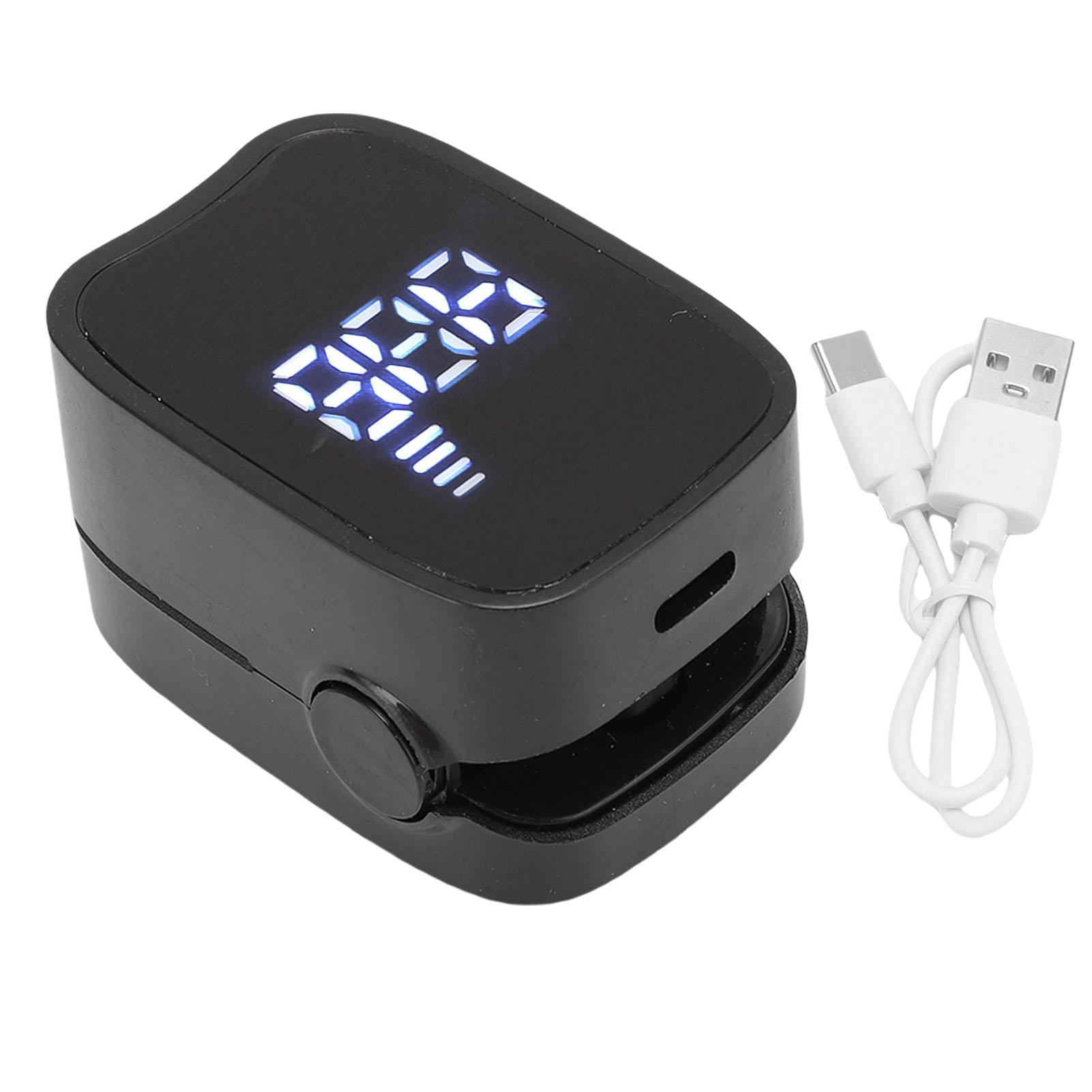 

Лампа для чистки ногтей Умный цифровой дисплей Портативная лампа для восстановления ногтей Высокоэффективная Black