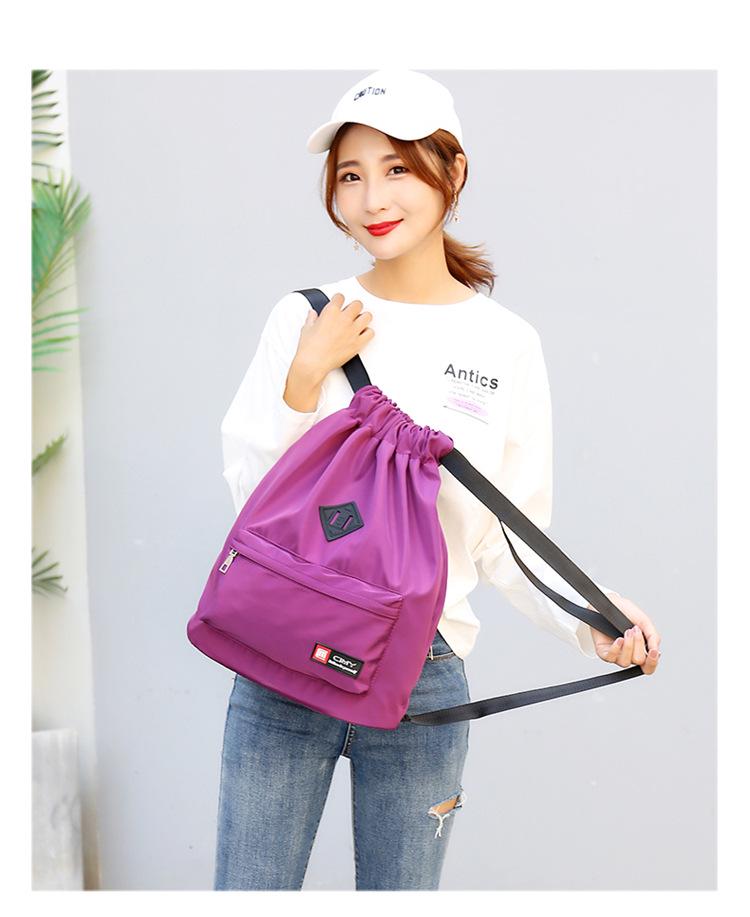 Rucsac impermeabil cu șnur - Capacitate mare, Geantă casual pentru școală și călătorii pentru exterior