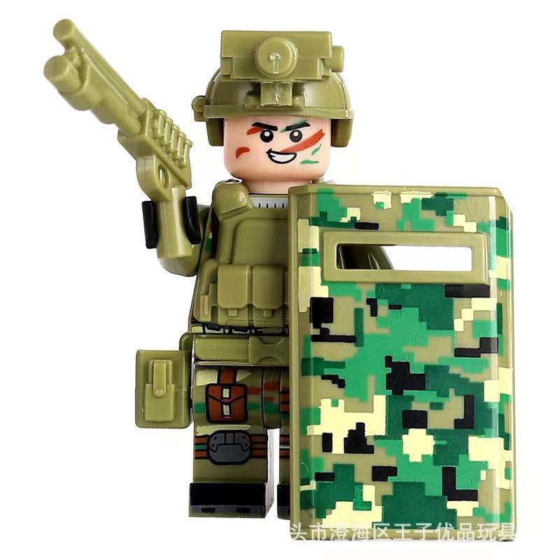 Ninja Warrior Superhero Doll With Weapon Single Building Block Assembly Toy