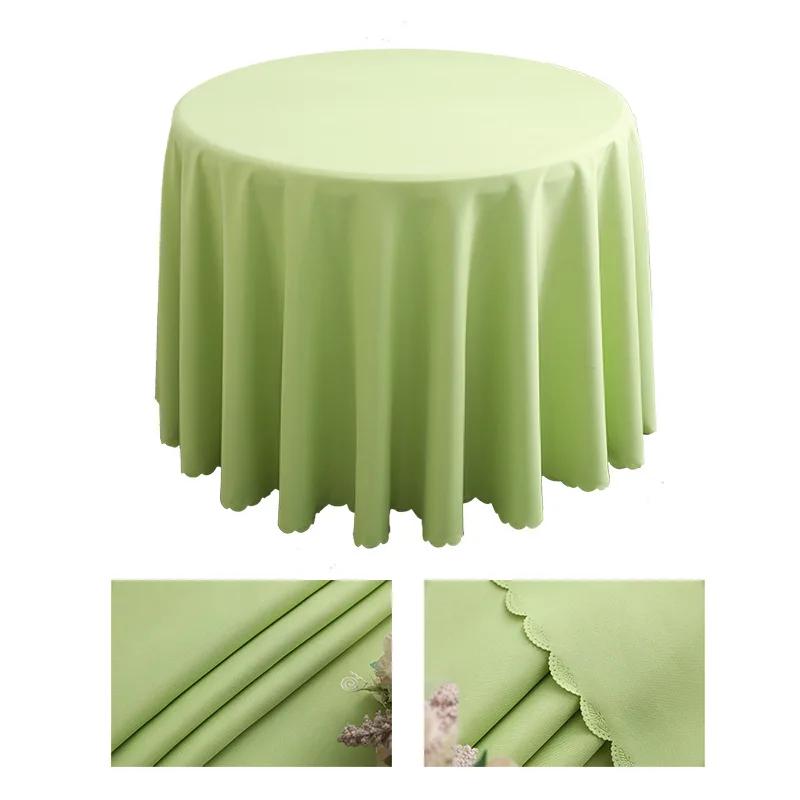Polyester Round Tablecloth Stain and Wrinkle Resistant Cloth-Washable Table Cover For Dining Table,Buffet Parties and Camping
