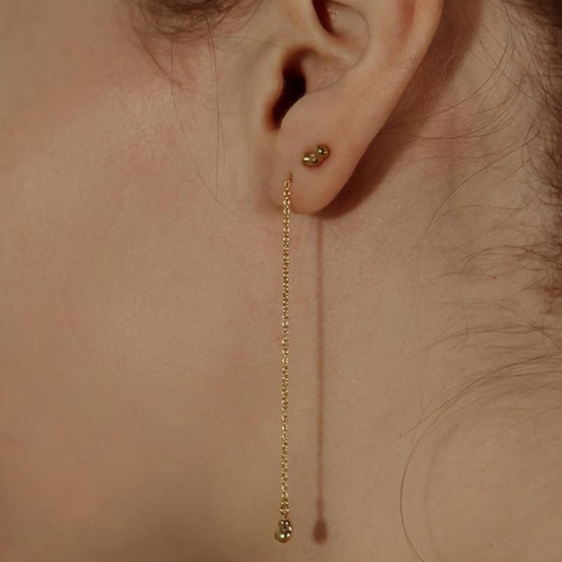 YENA BY YENA [Silver] Sandy Wind drop Earrings e082