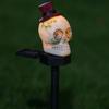 Solar Pumpkin Light Halloween Pathway Light Jack-O-Lantern Stake Outdoor Waterproof Skull Light with Stake for Yard Lawn Decoration