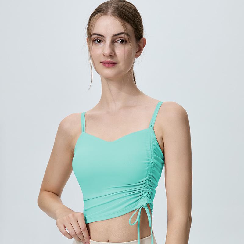 

Ударопрочный спортивный бюстгальтер для йоги с завязками и накладкой на грудь Extra Large