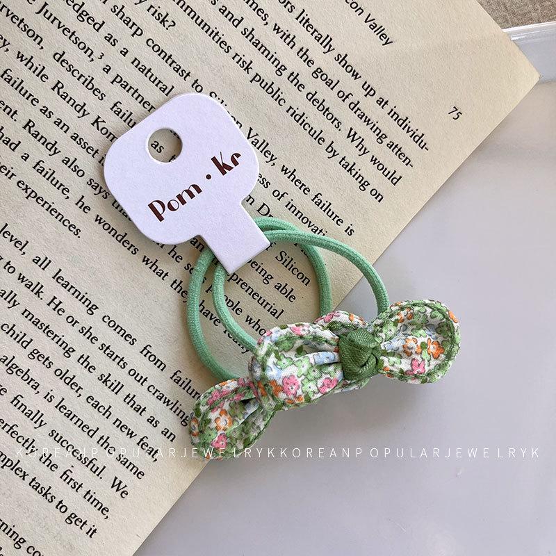 

Корейские резинки-скранчи с цветочным бантом для девочек - Высокоэластичные резинки для волос