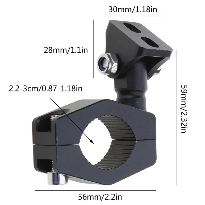 Mounting Bracket Kit LED Motorcycle Light Horizontal Bar Tube Clamp Roof Roll Cage Holder Headlight Bracket