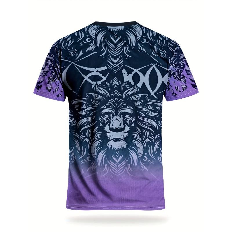 Pánské fotbalové triko England Lions se stylovým potiskem lva, kulatý výstřih a pohodlný sportovní top, vhodné pro herní trénink,