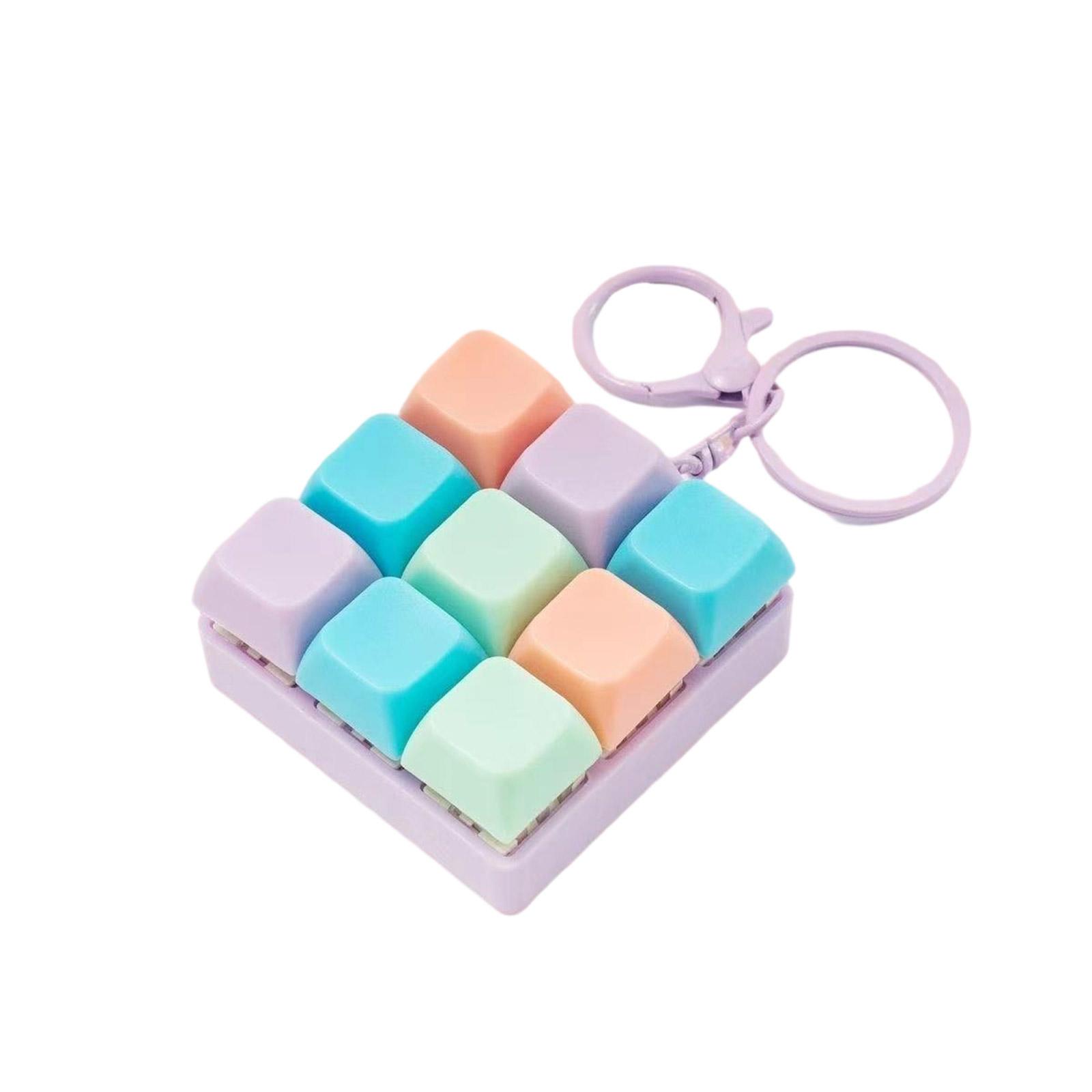 Decompression Button Axis Tester Keyboard Finger Pinching Decompression Keychain Toy