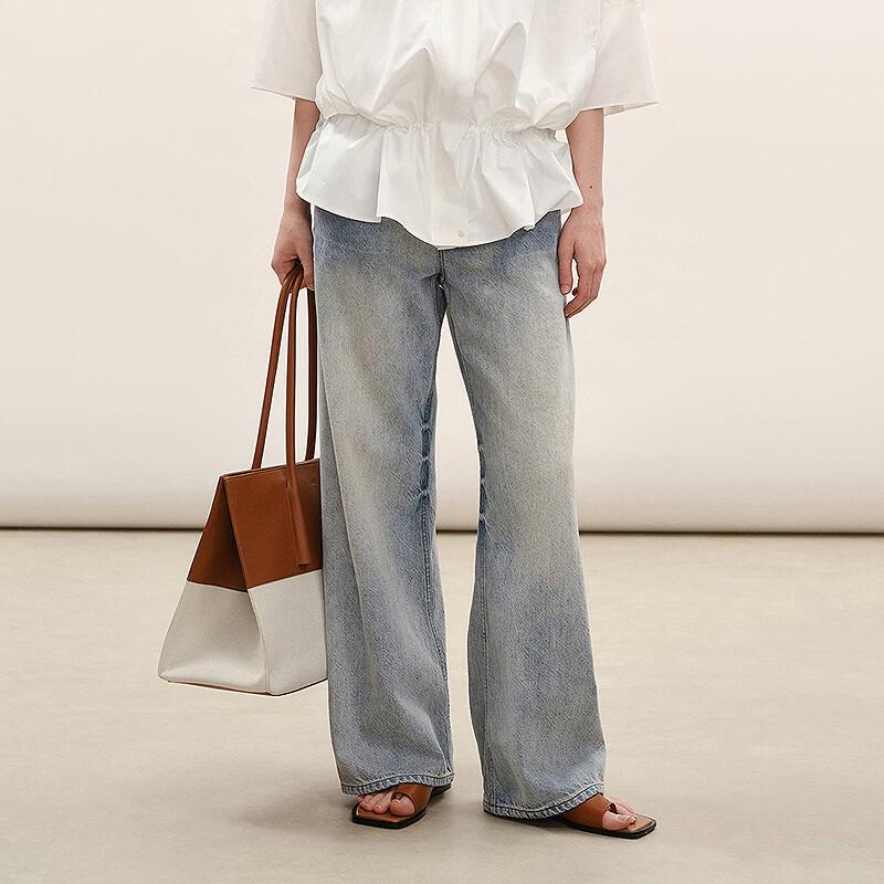 Less 2026 Summer Wide-Leg Denim Pants