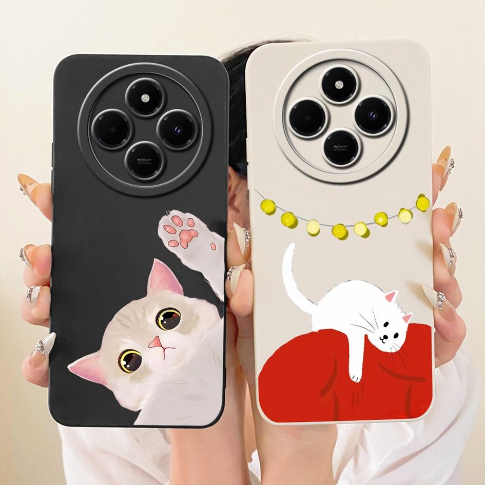 For Xiaomi Redmi 14C Case Redmi14C New Cute Cat Silicone Soft Cover For Poco C75 PocoC75 Redmi A4 A3 Pro Protective Phone Shells