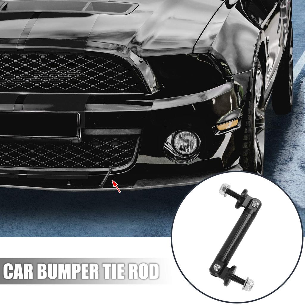 uxcell Car Front Bumper Lip Splitter Support Rod Adjustable Carbon Fiber Pattern Black