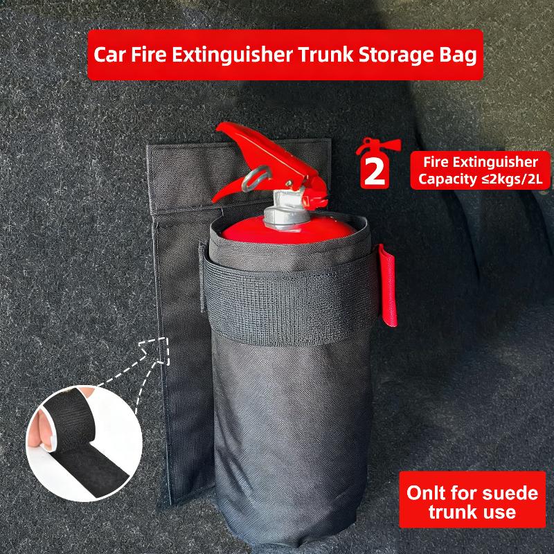Oxford Fabric Car Fire Extinguisher Organizer - Universal Trunk Storage Bag & Seat Back Holder, For Fire Extinguisher Storage