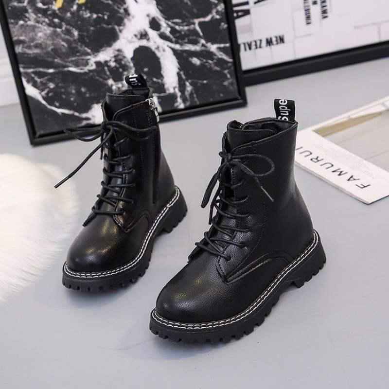 

Детские бархатные ботинки мартин 2022 года - осенне-зимние короткие ботинки для девочек и мальчиков 32 - Internal Length 20.1 cm