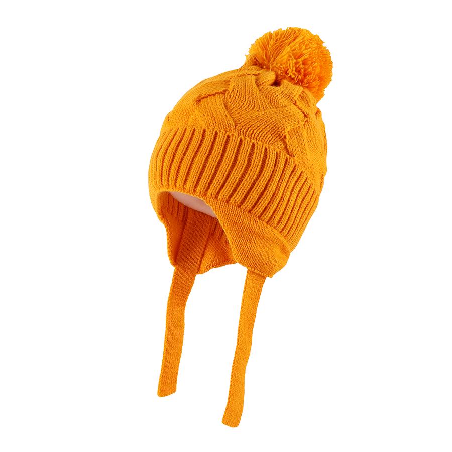 Langzhen 2024 Baby Pom Pom Knit Hat – Cute, Warm, Ear-Protected for Autumn & Winter