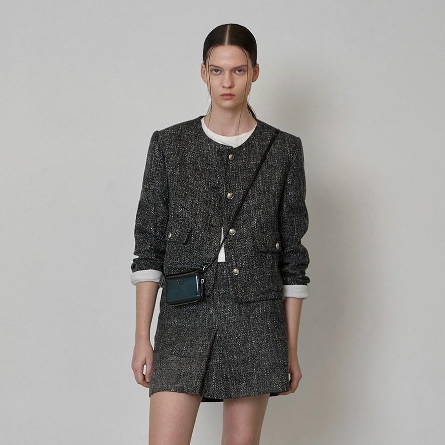ATELIER NAIN Eve Tweed Set-Up Mini Skirt(Sk-4897)