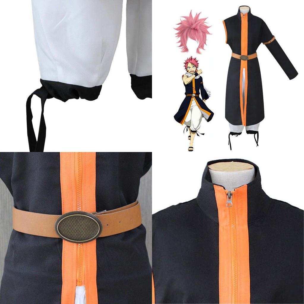 Stilvolles Natsu Dragneel Fairy Tail Cosplay-Outfit für Männer und Frauen Halloween-Partys