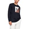 Under Armour Half Logo Long Sleeve Crew Neck T-Shirt Men Tops Black 1351624-001