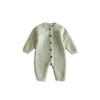 Infant Plush Knit Romper - Warm, Long Sleeve Sweater for Newborn Baby Boys & Girls