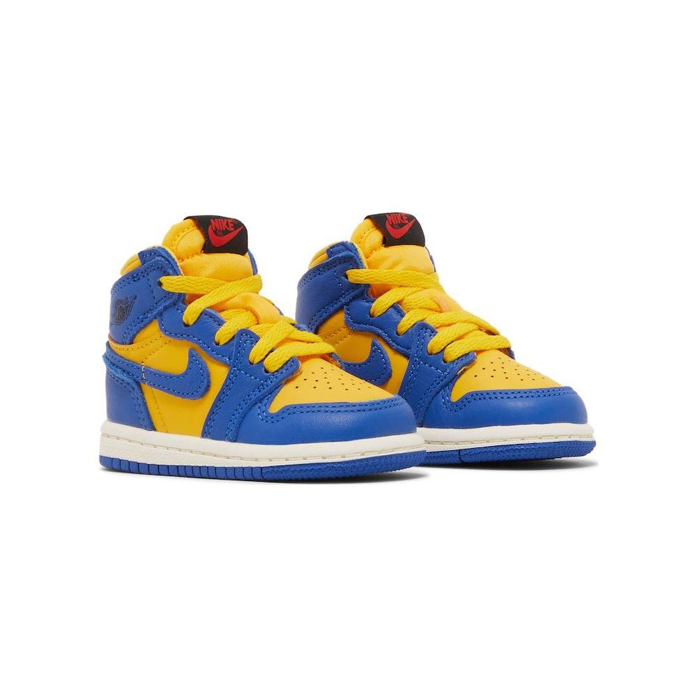 Air Jordan 1 Retro High OG TD Reverse Laney Baby Sneakers Yellow Varsity-Maize Game-Royal FD2598-700