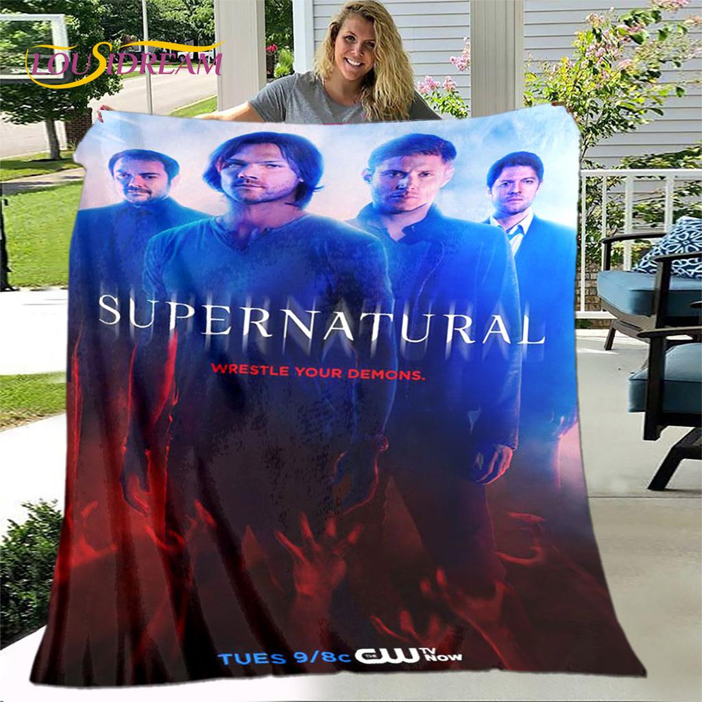 Supernatural Blanket,Flannel Blanket Throw Blanket,Warm Blanket for Home Living Room Bedroom Beds Sofa Office Outdoor Picnic