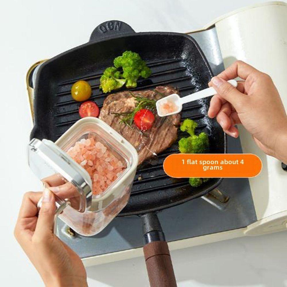 380ml Skleněná dóza na koření Neprosakující nádoba na sůl Odolné sklenice na dochucovadla pro domácnost